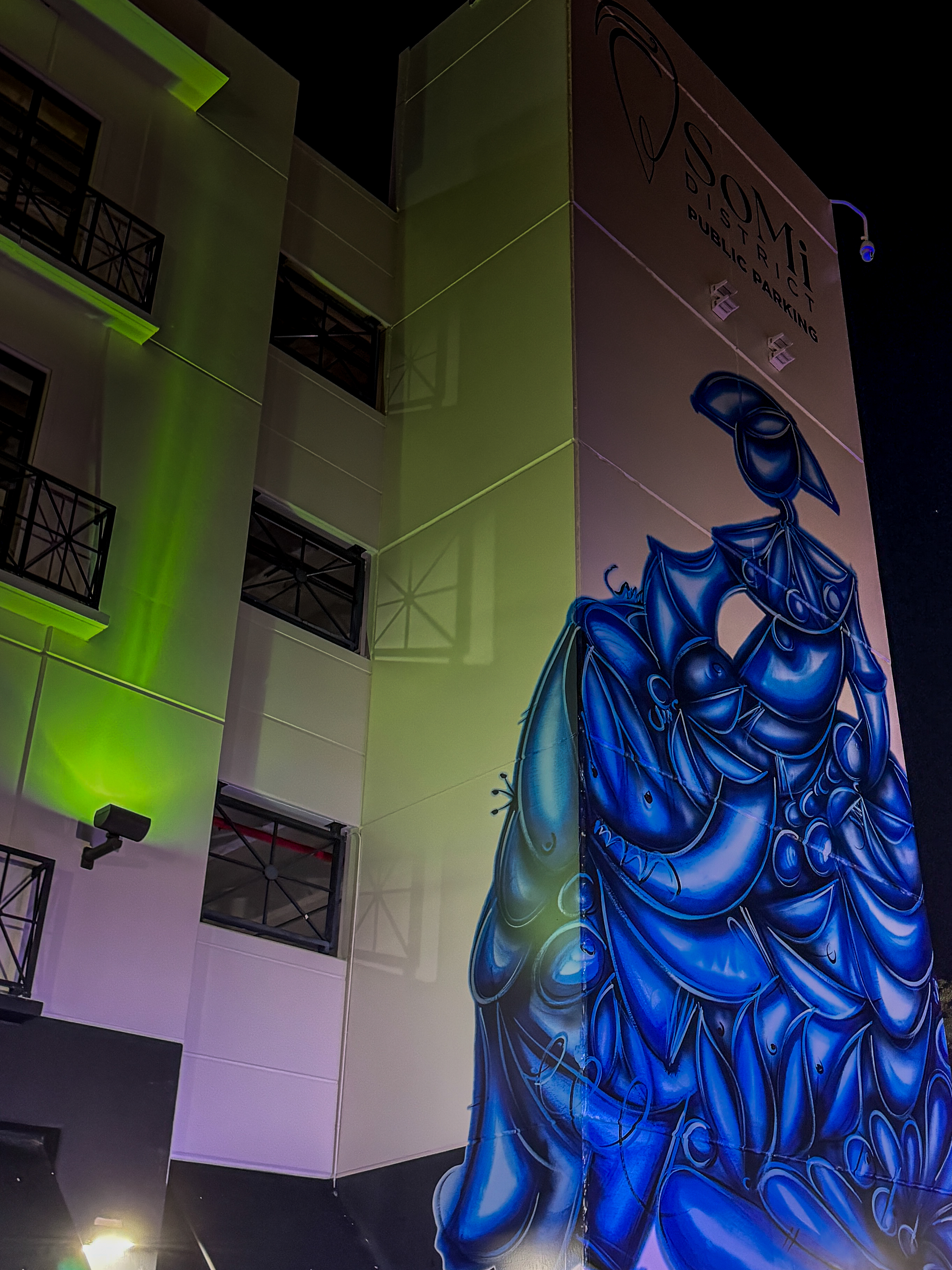 The exciting art of Alex Mijares was unveiled as the first of a series of projects being painted in South Miami